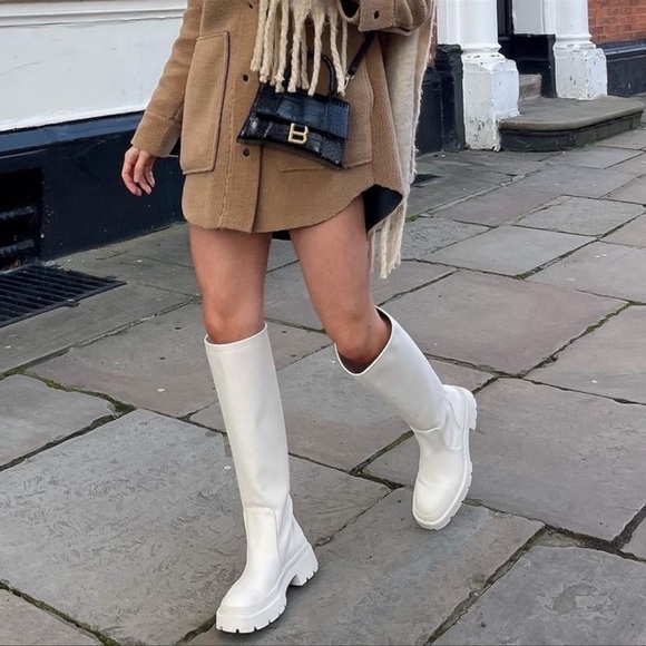 Zara Shoes - FLAT KNEE-HIGH BOOTS WITH TRACK SOLES